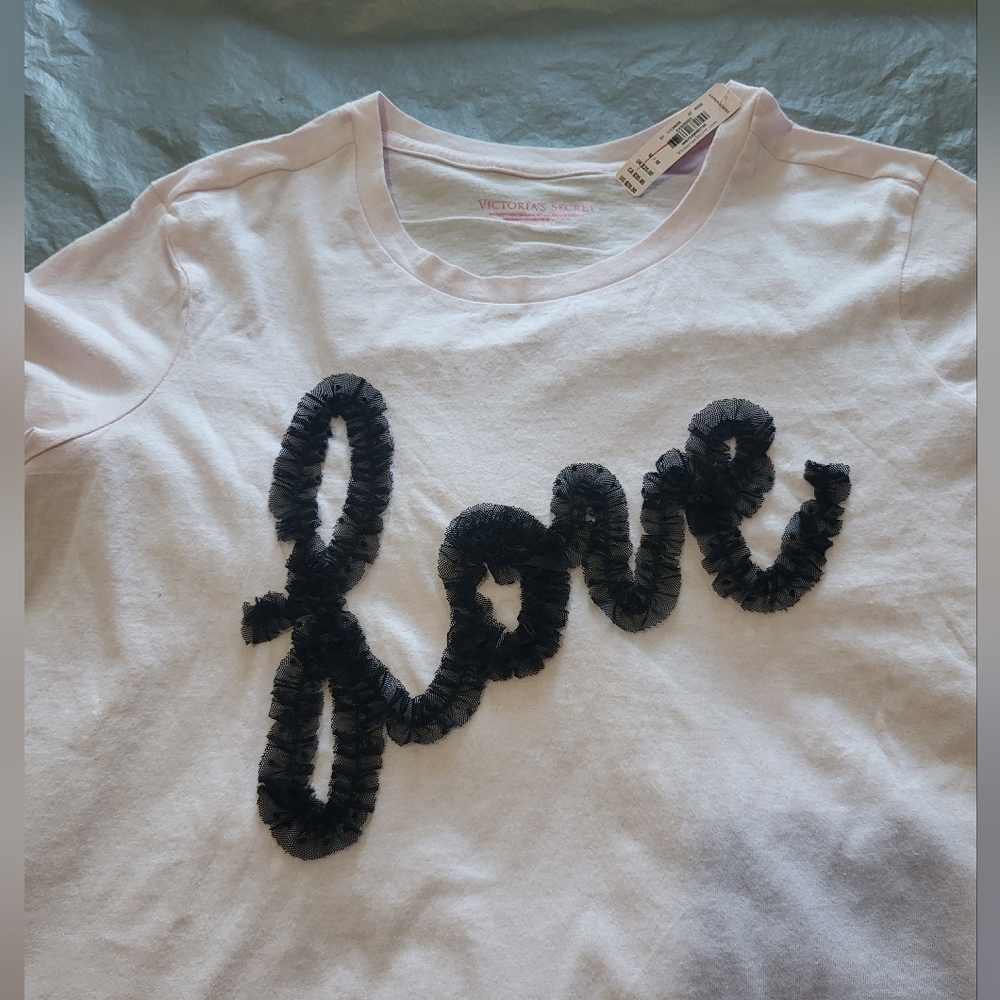 Victoria's Secret Pink and Black Love Top